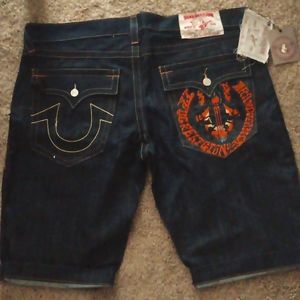 Mens True Religion Jean Shorts 42